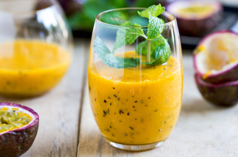 Passionfruit Mint Mango Smoothie